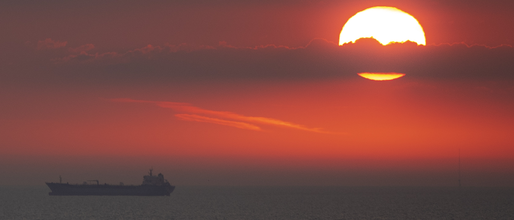 SUNSET AT SEA